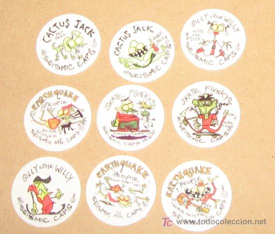 Brinquedos antigos e Jogos de cole&ccedil;&atilde;o: lote variado de tazos caps pogs australianos y americanos VPA