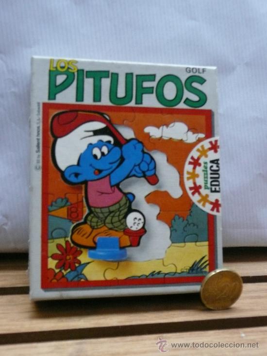 Juguetes antiguos y Juegos de colecci&oacute;n: PITUFOS PUZZLE. EN CAJA.