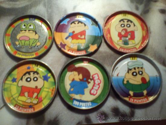 Juguetes antiguos y Juegos de colecci&oacute;n: LOTE SEIS METAL RAPPERS SHIN CHAN DE BOLLYCAO.(mas 3&euro; gastos envio)