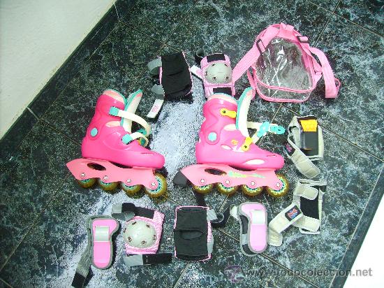 Juguetes antiguos y juegos de colecci&oacute;n: PATINES INFANTILES Y PROTECTORES - TALLA 33 -