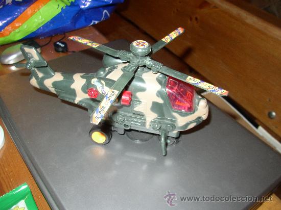 Jouets Anciens et Jeux de collection: HELIC&Oacute;PTERO DE CAMUFLAJE, UNOS 15 CMS, MECANISMO INCORPORADO A PILAS.