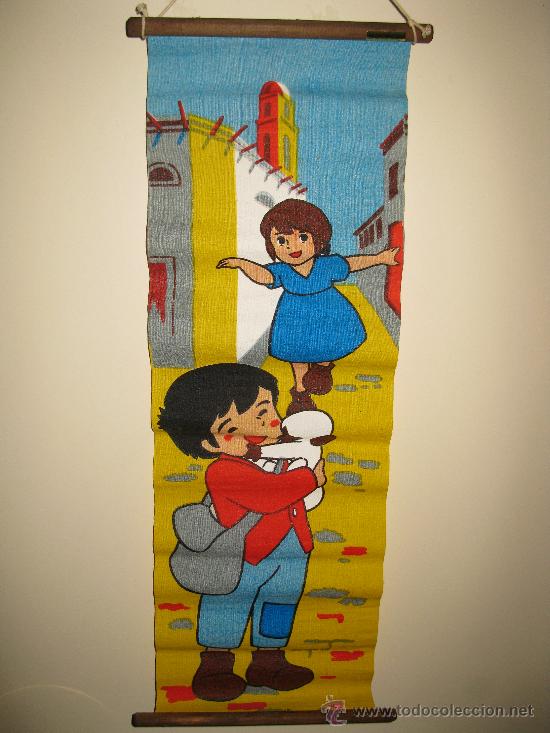 Juguetes antiguos y juegos de colecci&oacute;n: PANEL DE TELA TIPO PEND&Oacute;N DE MARCO - TAURUS Y BETA FILMS - A&Ntilde;OS 70/80.