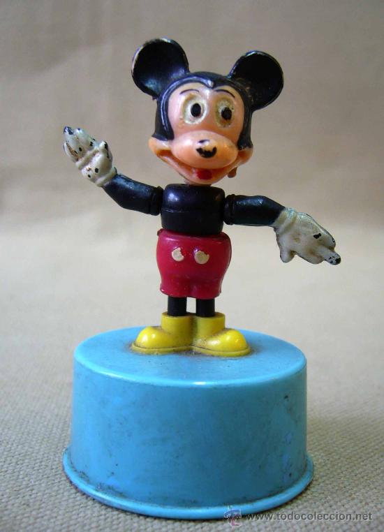 Juguetes antiguos y juegos de colecci&oacute;n: FIGURA MECANICA, MICKEY MOUSE, SISTEMA DE GOMAS, KOHNER, 7 CM