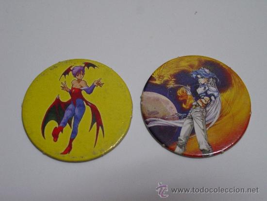 Juguetes antiguos y Juegos de colecci&oacute;n: LOTE 2 TAZOS - MEGACAPS DE CAPCOM - STREET FIGHTER, OSHIERA y SHIMASE.