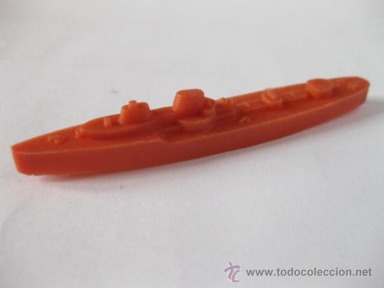 Brinquedos antigos e Jogos de cole&ccedil;&atilde;o: BARCO DE GUERRA DE KIOSKO - 7 CMS DE LARGO - ROJO ANARANJADO