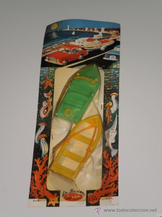 Juguetes antiguos y Juegos de colecci&oacute;n: BLISTER LA ILUSION CON 2 BARCAS DE PLASTICO , A&Ntilde;OS 70 .