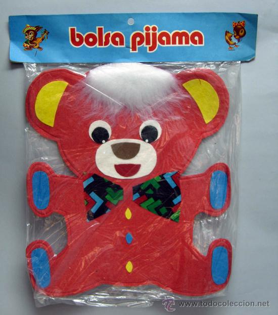 Altes Spielzeug und Spiele: Bolsa pijama fieltro Oso fabricado por Belmonte a&ntilde;os 70 nueva