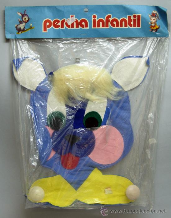 Altes Spielzeug und Spiele: Percha infantil fieltro Gato fabricado por Belmonte a&ntilde;os 70 nueva