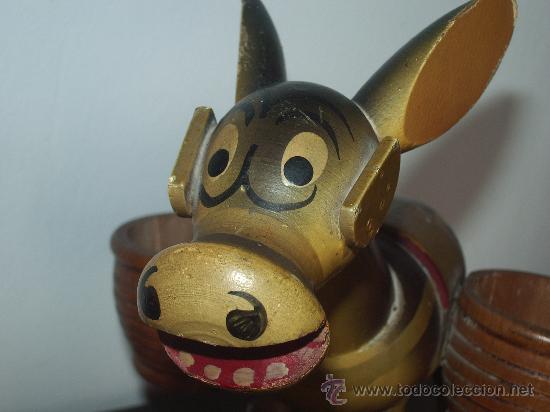 Juguetes antiguos y juegos de colecci&oacute;n: BURRITO de MADERA TORNEADA. - Foto 4