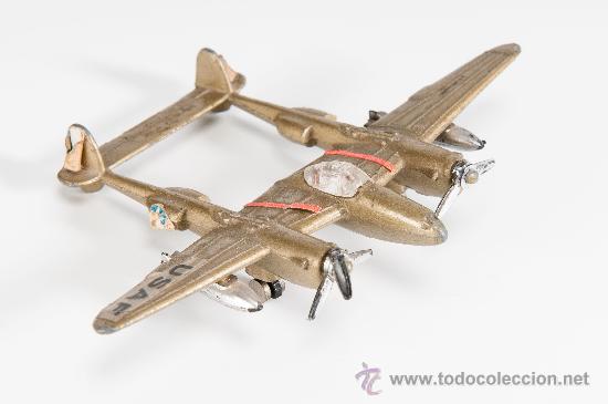 Juguetes antiguos y juegos de colecci&oacute;n: AVIONETA DE METAL DE USAF, P-38 LIGHTNING, HONG KONG