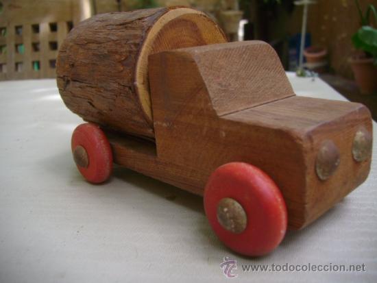 Juguetes antiguos y juegos de colecci&oacute;n: JUGUETE DE MADERA DENIA ?? CAMION TRANSPORTE DE MADERA