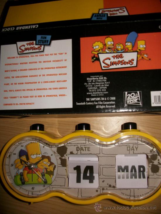 Juguetes antiguos y Juegos de colecci&oacute;n: THE SIMPSONS - RELOJ CALENDARIO - 20 th CENTURY FOX - NUEVO