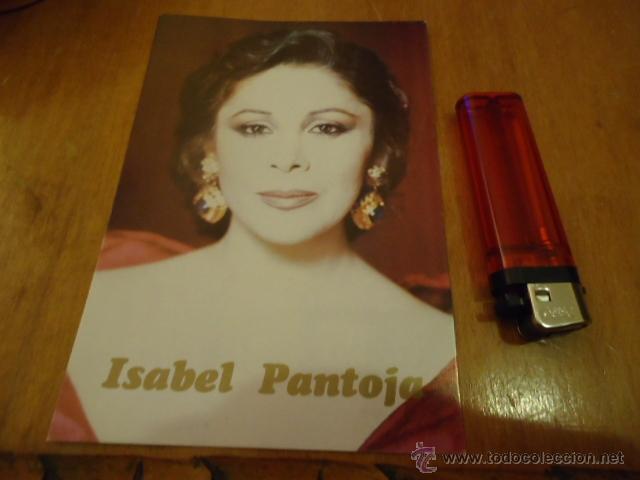 Juguetes antiguos y Juegos de colecci&oacute;n: fotografia publicitaria isabel pantoja tama&ntilde;o postal ,