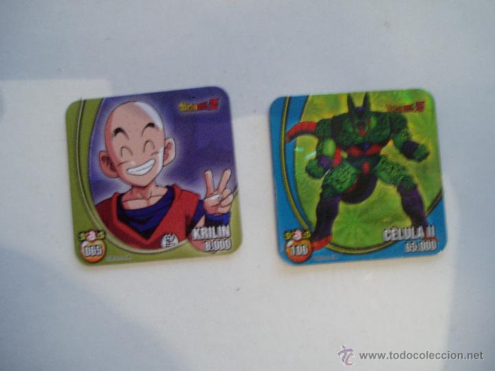 Juguetes antiguos y Juegos de colecci&oacute;n: Lote de 2 imanes staks Dragon Ball Z de Panini