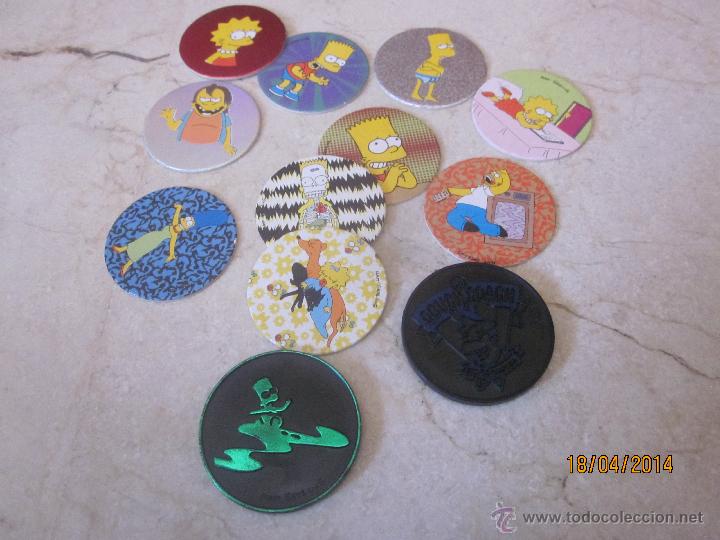 Juguetes antiguos y Juegos de colecci&oacute;n: 12 TAZOS THE SIMPSONS