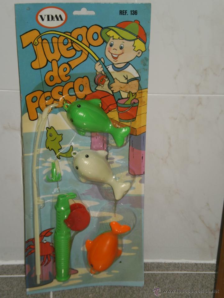 Juguetes antiguos y Juegos de colecci&oacute;n: JUEGO DE PESCA VDM ( MADE IN SPAIN ) A&Ntilde;OS 70 , EN SU BLISTER SIN ABRIR . REF: 136