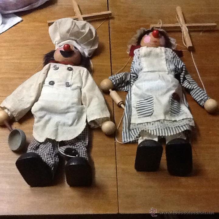 Giocattoli antichi e Giochi di collezione: T&iacute;tere marioneta , pareja cocineros