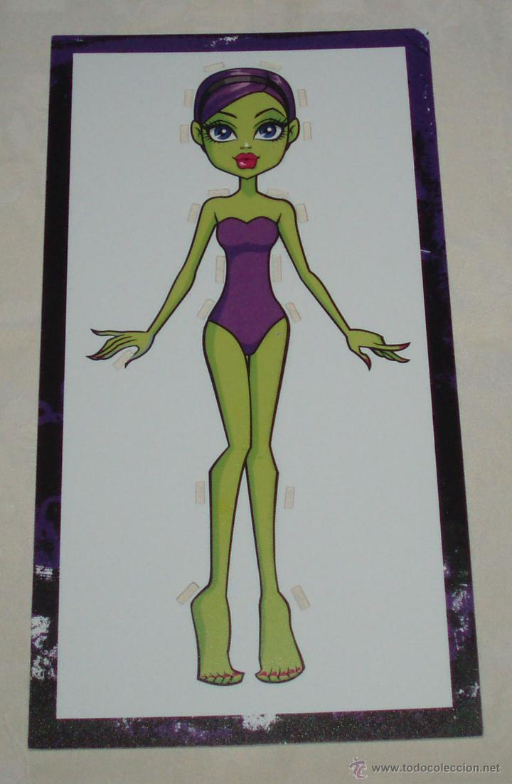 Juguetes antiguos y juegos de colecci&oacute;n: plantilla para dibujar una de las mu&ntilde;ecas monster high