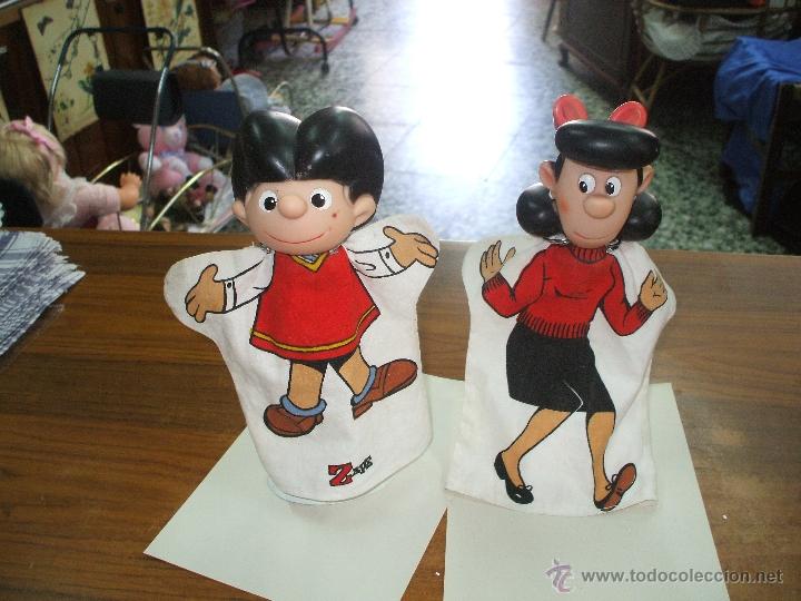 Juguetes antiguos y juegos de colecci&oacute;n: Marionetas de Zape y Jaimita Zapatilla , son de Famosa ,estan selladas ,a&ntilde;os 70