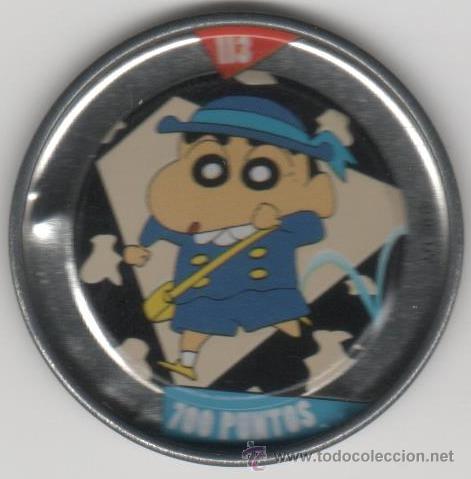 Juguetes antiguos y Juegos de colecci&oacute;n: COLECCI&Oacute;N TAZOS PANRICO BOLLYCAO SHIN CHAN METAL RAPPERS TAZO MET&Aacute;LICO CAPS POGS N&Uacute;MERO 113 ANIME