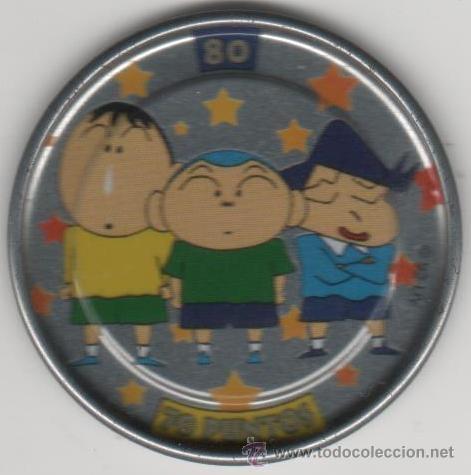 Juguetes antiguos y Juegos de colecci&oacute;n: COLECCI&Oacute;N TAZOS PANRICO BOLLYCAO SHIN CHAN METAL RAPPERS TAZO MET&Aacute;LICO CAPS POGS N&Uacute;MERO 80 ANIME