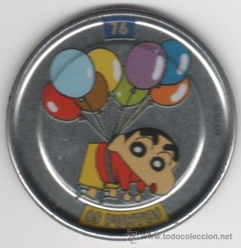 Juguetes antiguos y Juegos de colecci&oacute;n: COLECCI&Oacute;N TAZOS PANRICO BOLLYCAO SHIN CHAN METAL RAPPERS TAZO MET&Aacute;LICO CAPS POGS N&Uacute;MERO 76 ANIME