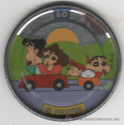 Juguetes antiguos y Juegos de colecci&oacute;n: COLECCI&Oacute;N TAZOS PANRICO BOLLYCAO SHIN CHAN METAL RAPPERS TAZO MET&Aacute;LICO CAPS POGS N&Uacute;MERO 60 ANIME