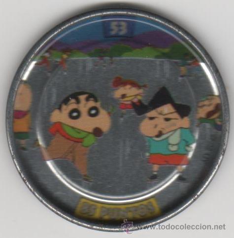 Juguetes antiguos y Juegos de colecci&oacute;n: COLECCI&Oacute;N TAZOS PANRICO BOLLYCAO SHIN CHAN METAL RAPPERS TAZO MET&Aacute;LICO CAPS POGS N&Uacute;MERO 53 ANIME
