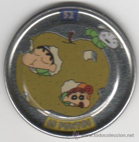 Juguetes antiguos y Juegos de colecci&oacute;n: COLECCI&Oacute;N TAZOS PANRICO BOLLYCAO SHIN CHAN METAL RAPPERS TAZO MET&Aacute;LICO CAPS POGS N&Uacute;MERO 52 ANIME