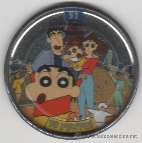 Juguetes antiguos y Juegos de colecci&oacute;n: COLECCI&Oacute;N TAZOS PANRICO BOLLYCAO SHIN CHAN METAL RAPPERS TAZO MET&Aacute;LICO CAPS POGS N&Uacute;MERO 51 ANIME