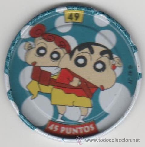 Juguetes antiguos y Juegos de colecci&oacute;n: COLECCI&Oacute;N TAZOS PANRICO BOLLYCAO SHIN CHAN METAL RAPPERS TAZO MET&Aacute;LICO CAPS POGS N&Uacute;MERO 49 ANIME