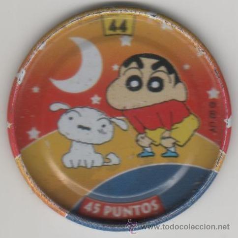 Juguetes antiguos y Juegos de colecci&oacute;n: COLECCI&Oacute;N TAZOS PANRICO BOLLYCAO SHIN CHAN METAL RAPPERS TAZO MET&Aacute;LICO CAPS POGS N&Uacute;MERO 44 ANIME