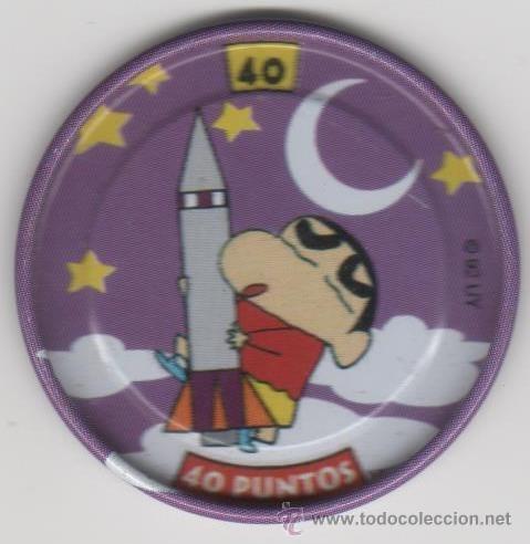 Juguetes antiguos y Juegos de colecci&oacute;n: COLECCI&Oacute;N TAZOS PANRICO BOLLYCAO SHIN CHAN METAL RAPPERS TAZO MET&Aacute;LICO CAPS POGS N&Uacute;MERO 40 ANIME