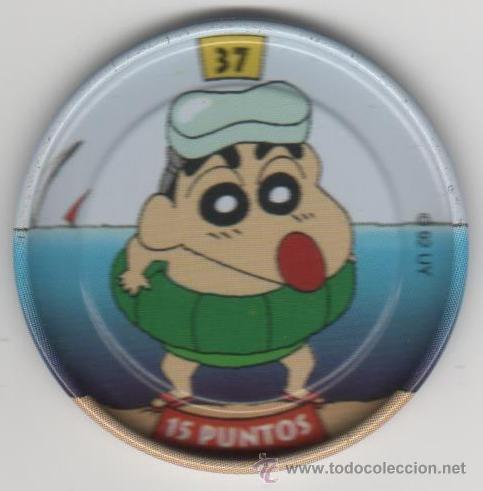 Juguetes antiguos y Juegos de colecci&oacute;n: COLECCI&Oacute;N TAZOS PANRICO BOLLYCAO SHIN CHAN METAL RAPPERS TAZO MET&Aacute;LICO CAPS POGS N&Uacute;MERO 37 ANIME