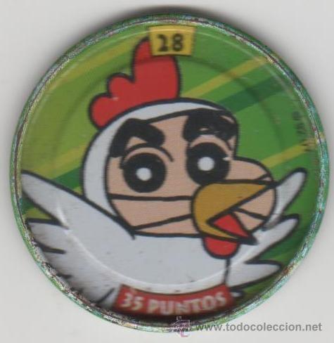Juguetes antiguos y Juegos de colecci&oacute;n: COLECCI&Oacute;N TAZOS PANRICO BOLLYCAO SHIN CHAN METAL RAPPERS TAZO MET&Aacute;LICO CAPS POGS N&Uacute;MERO 28 ANIME