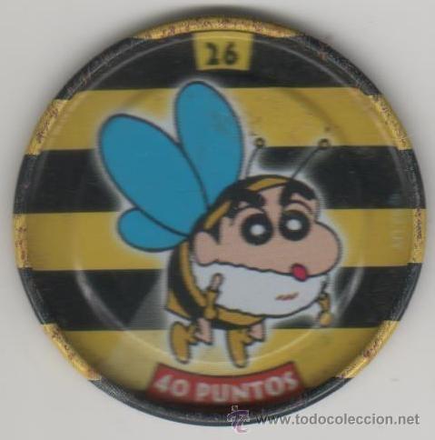 Juguetes antiguos y Juegos de colecci&oacute;n: COLECCI&Oacute;N TAZOS PANRICO BOLLYCAO SHIN CHAN METAL RAPPERS TAZO MET&Aacute;LICO CAPS POGS N&Uacute;MERO 26 ANIME