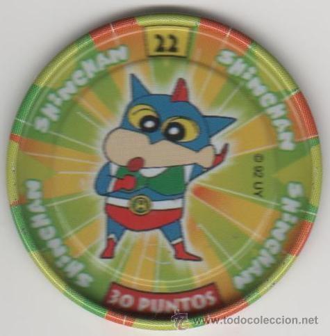 Juguetes antiguos y Juegos de colecci&oacute;n: COLECCI&Oacute;N TAZOS PANRICO BOLLYCAO SHIN CHAN METAL RAPPERS TAZO MET&Aacute;LICO CAPS POGS N&Uacute;MERO 22 ANIME