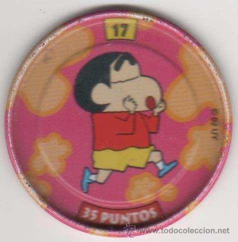 Juguetes antiguos y Juegos de colecci&oacute;n: COLECCI&Oacute;N TAZOS PANRICO BOLLYCAO SHIN CHAN METAL RAPPERS TAZO MET&Aacute;LICO CAPS POGS N&Uacute;MERO 17 ANIME