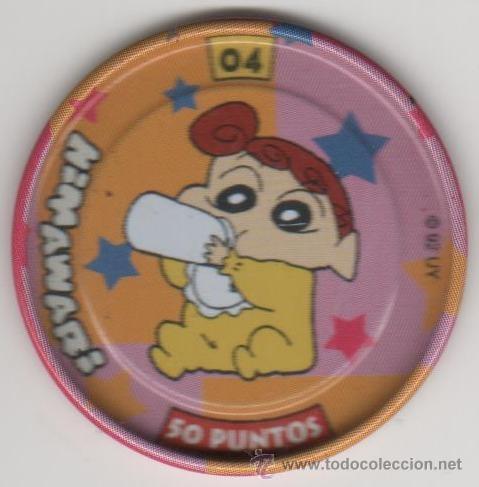 Juguetes antiguos y Juegos de colecci&oacute;n: COLECCI&Oacute;N TAZOS PANRICO BOLLYCAO SHIN CHAN METAL RAPPERS TAZO MET&Aacute;LICO CAPS POGS N&ordm; 4 NIMAWARI ANIME