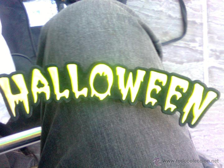 Juguetes antiguos y juegos de colecci&oacute;n: Emblema Halloween para bordar o pegar. 18 cms de largo