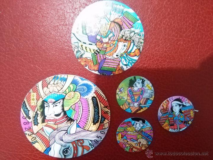 Jouets Anciens et Jeux de collection: tazos japoneses menko romenko caps pogs ninjas samurais mitologia varios tama&ntilde;os