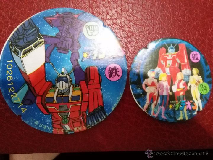 Brinquedos antigos e Jogos de cole&ccedil;&atilde;o: tazos japoneses menko romenko caps pogs grande ideon go nagai