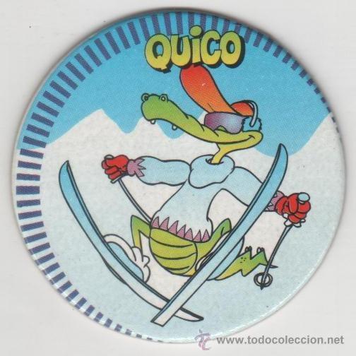 Juguetes antiguos y juegos de colecci&oacute;n: COLECCI&Oacute;N TAZOS BANCO BANCAJA JOVEN QUICOS EL JUEGO DE QUICO TAZO CAPS POGS ESQUIANDO ESQU&Iacute; DEPORTE