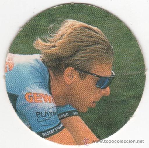 Juguetes antiguos y juegos de colecci&oacute;n: COLECCI&Oacute;N TAZOS DIARIO EL PA&Iacute;S CICLITAZOS TAZO CAPS POGS N&Uacute;MERO 5 EUGENI BERZIN RUSIA CICLISMO