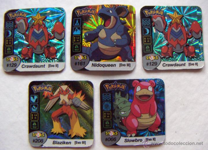 Juguetes antiguos y juegos de colecci&oacute;n: lote de 5 staks iman pokemon