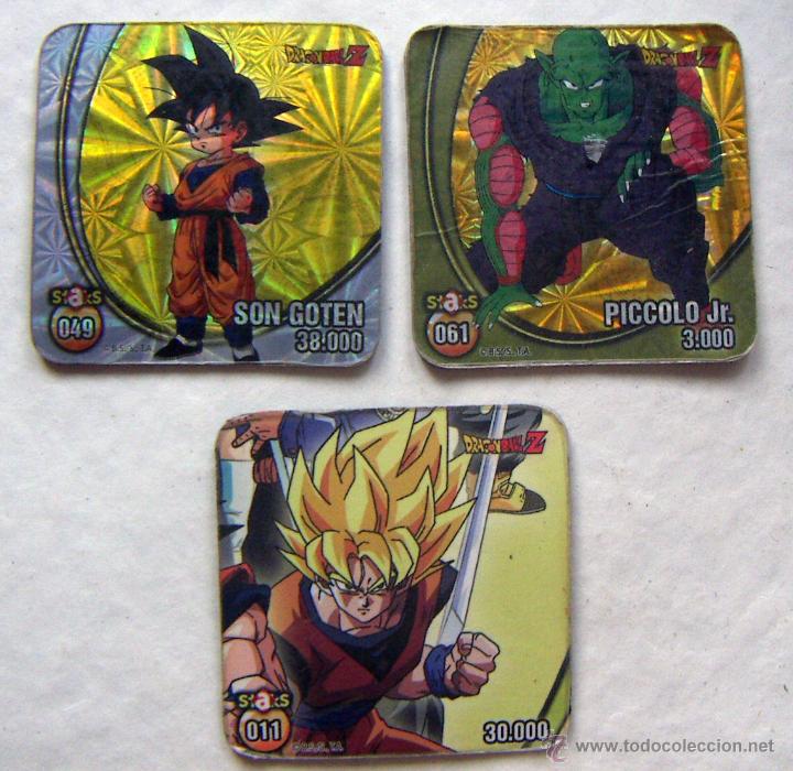 Juguetes antiguos y juegos de colecci&oacute;n: Lote 3 iman cromos dragonball