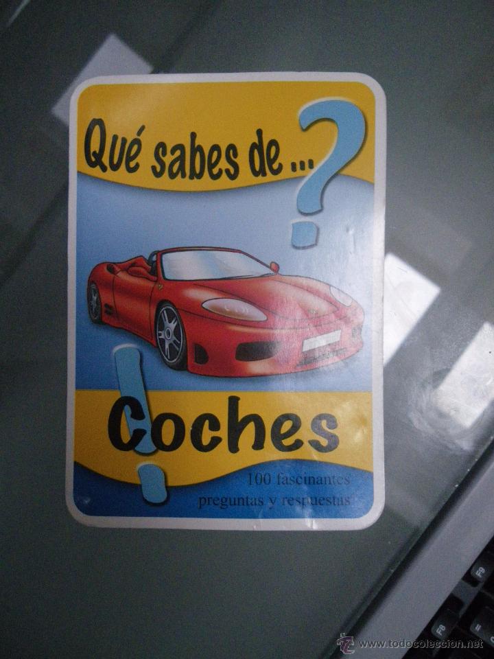 Juguetes antiguos y Juegos de colecci&oacute;n: Fichas de Qu&eacute; sabes de...coches. Incompleto, sin caja y algunas fichas deterioradas