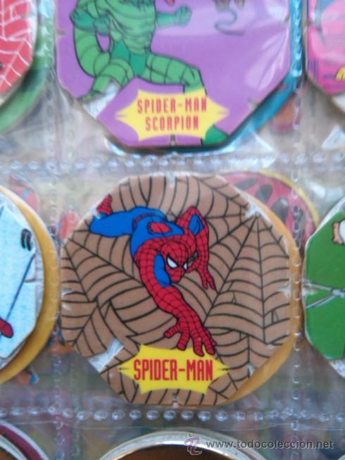 Juguetes antiguos y juegos de colecci&oacute;n: spiderman cap tazo pog slammer caps pogs tazo slammers menko menkos