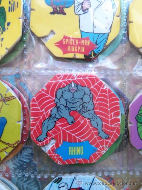 Altes Spielzeug und Spiele: spiderman cap tazo pog slammer caps pogs tazo slammers menko menkos