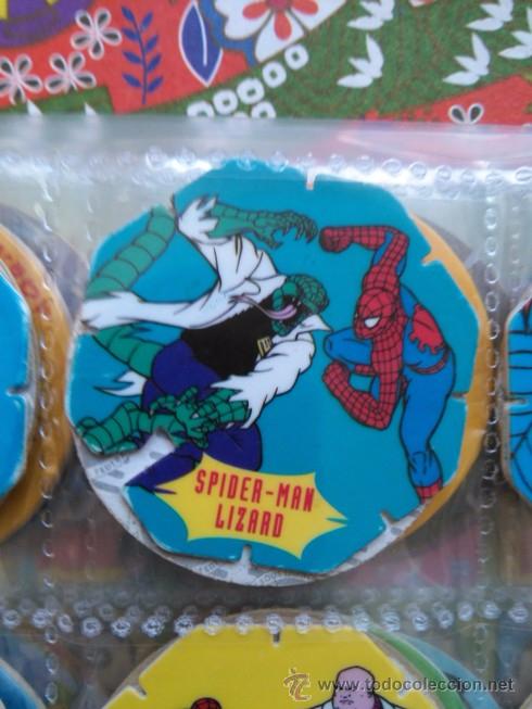 Juguetes antiguos y juegos de colecci&oacute;n: spiderman cap tazo pog slammer caps pogs tazo slammers menko menkos